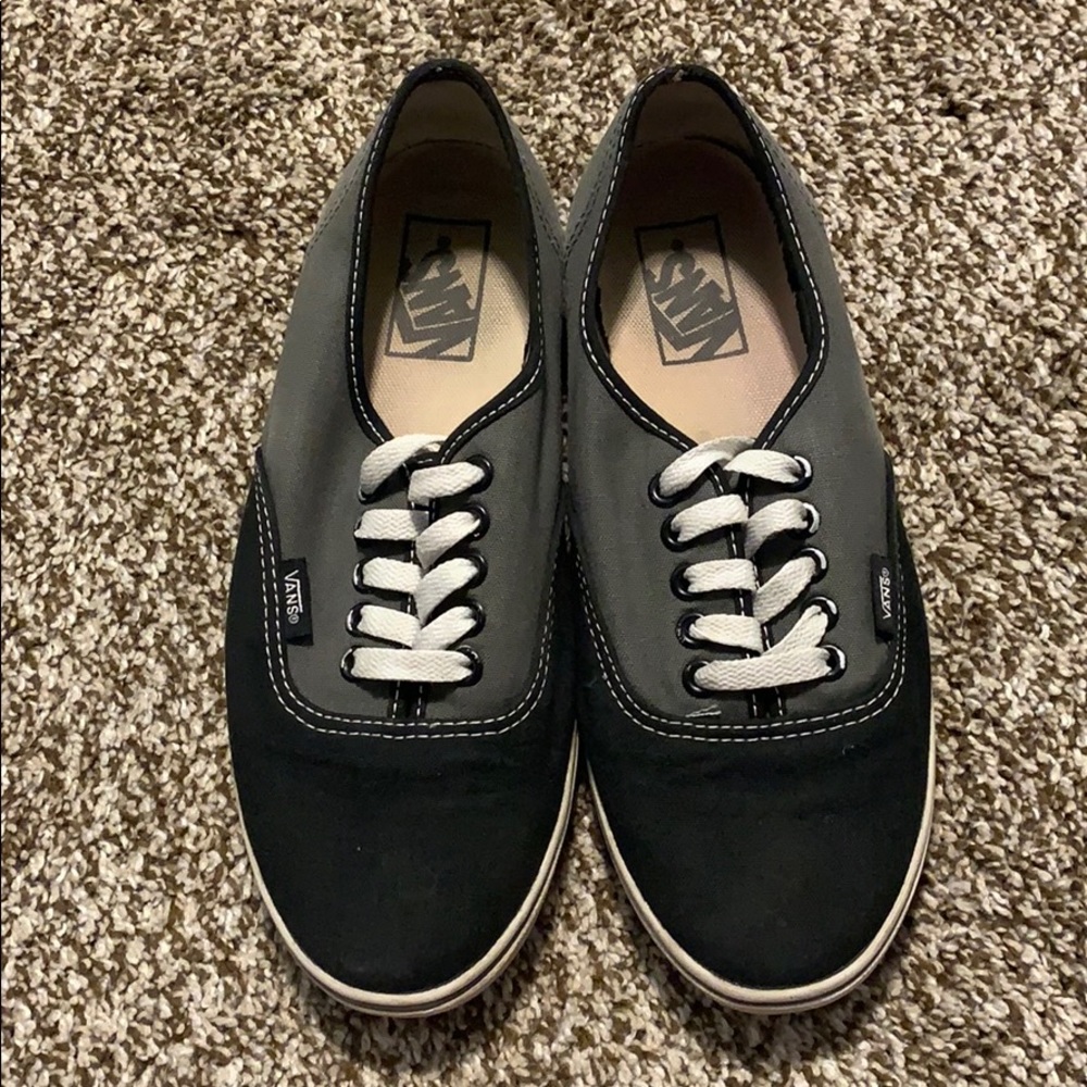 Black and grey vans